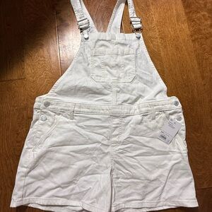SO Kids White Overall Shorts